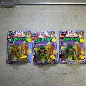 Teenage Mutant Ninja Turtles Movie Star‎ Action Figures Set 3 New Mikey Leo Raph